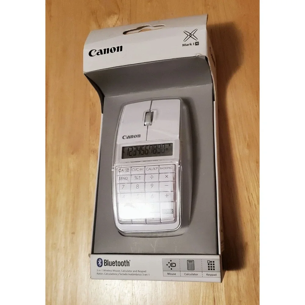 Canon 5565B002 X Mark I Mouse Slim Computer Link Calculator (White) New